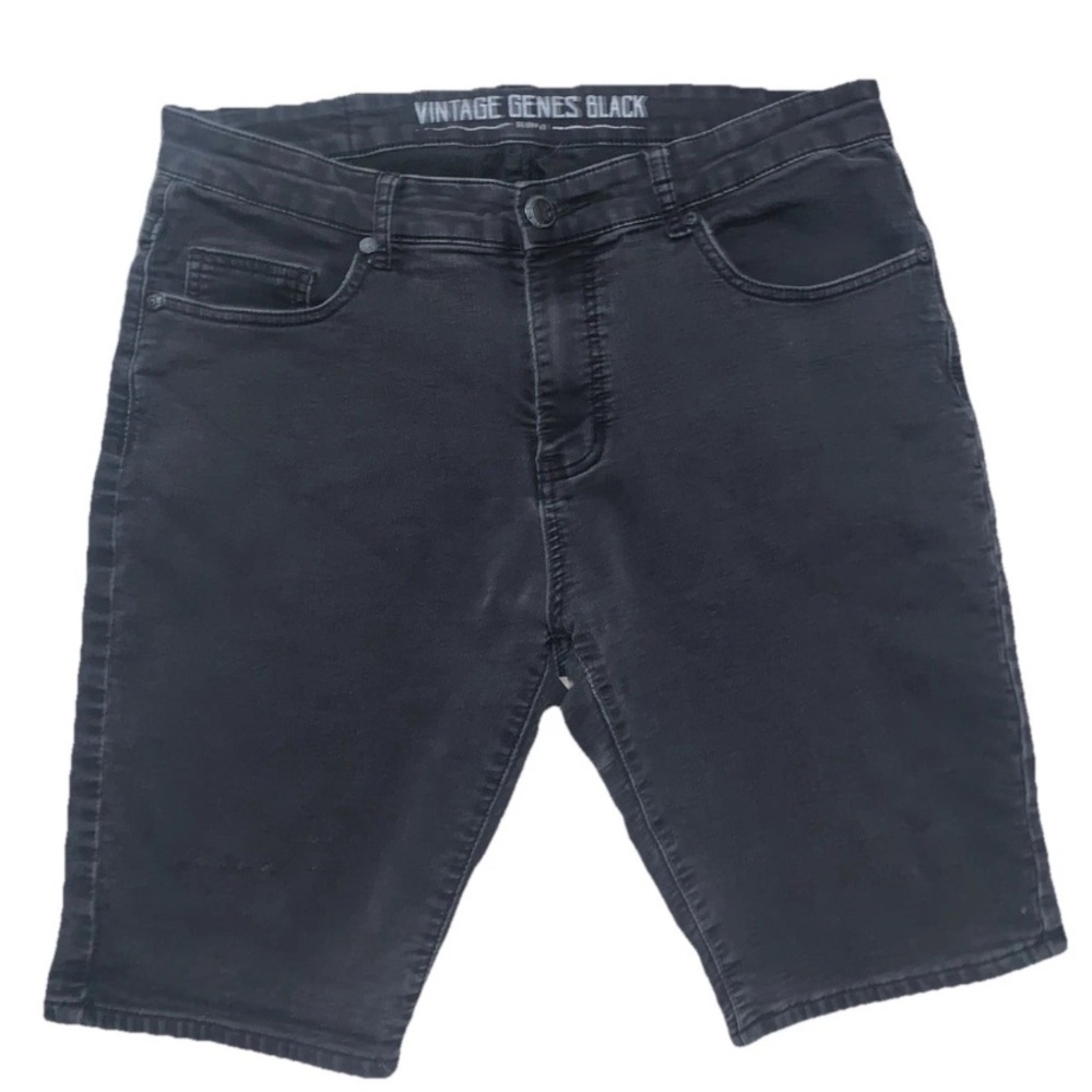 Vintage Genes Black Shorts Denim Jean Jorts 32 VGB Summer Casual Slim Fit shorts